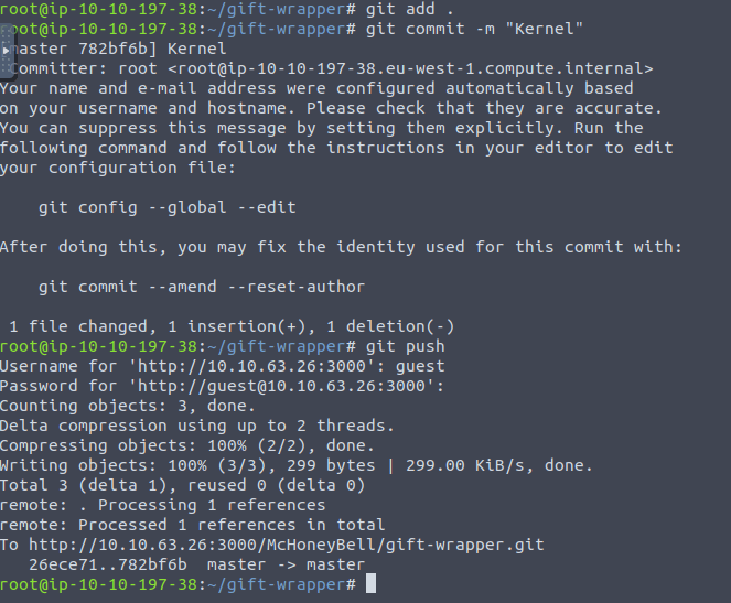 Tryhackme - Advent of Cyber 2023 git push