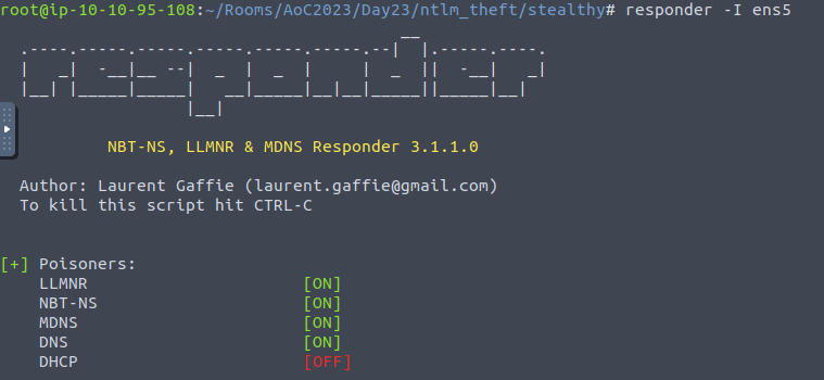 Tryhackme - Advent of Cyber 2023 Responder setup