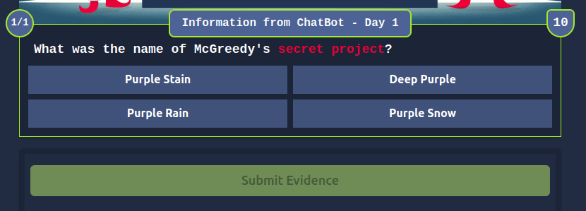Tryhackme - Advent of Cyber 2023 Information from ChatBot