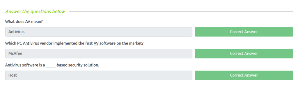 Tryhackme - Introduction to Antivirus Task 2 - Antivirus Software