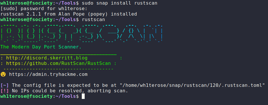 rustscan install