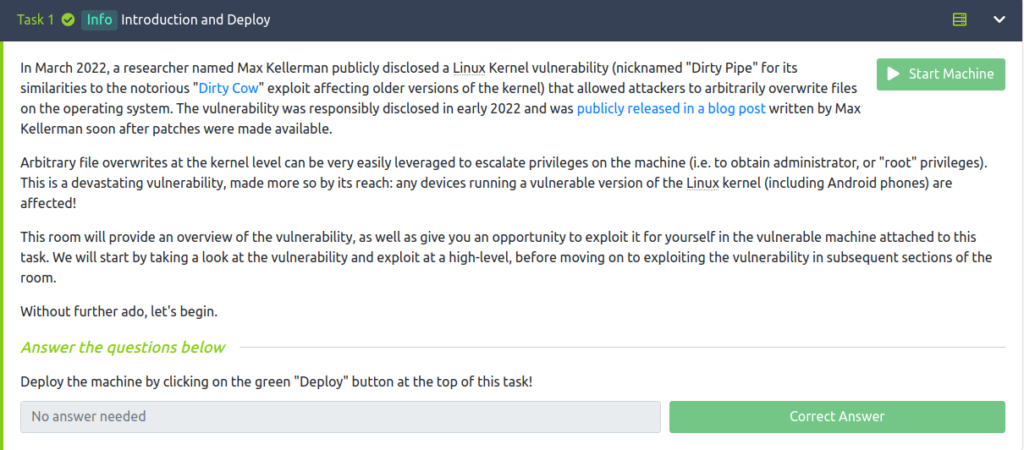 Task 1 - [Info] Introduction and Deploy