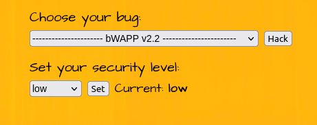 bWAPP - Cross Site Scripting Reflected (GET) Security Level Low