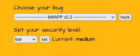 bWAPP - Cross Site Scripting Reflected (GET) Security level Medium