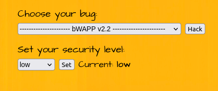 bWAPP - Cross Site Scripting Reflected (POST) Security level Low