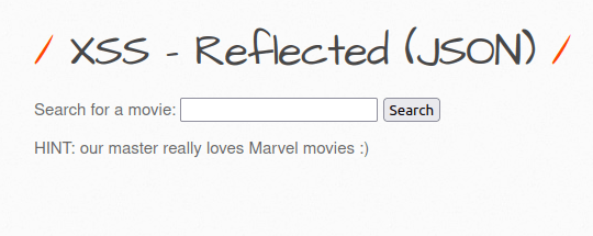 bWAPP - Cross Site Scripting Reflected (JSON) XSS - Reflected (JSON)