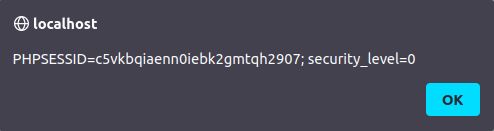 bWAPP - Cross Site Scripting Reflected (JSON) cookie pop up alert
