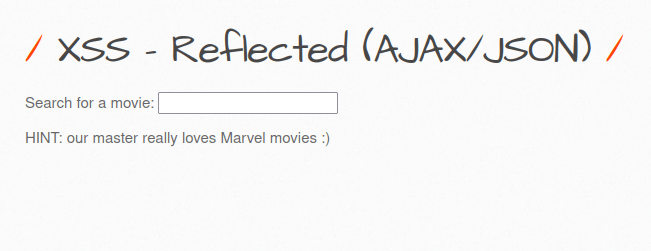 bWAPP - Cross Site Scripting Reflected (AJAX-JSON) AJAX-JSON
