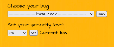 bWAPP - Cross Site Scripting Reflected (Eval) Security level Low