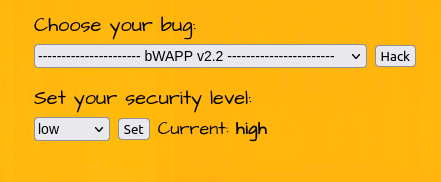 bWAPP - Cross Site Scripting Reflected (Eval) Security level High