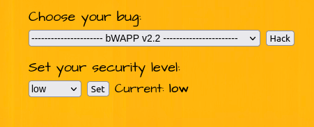 bWAPP - Cross Site Scripting Reflected (Login Form) Security level Low