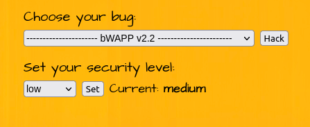 bWAPP - Cross Site Scripting Reflected (PHP_Self) Security level medium