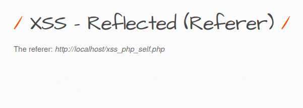 bWAPP - Cross Site Scripting Reflected (Referrer) XSS - Reflected (Referer)