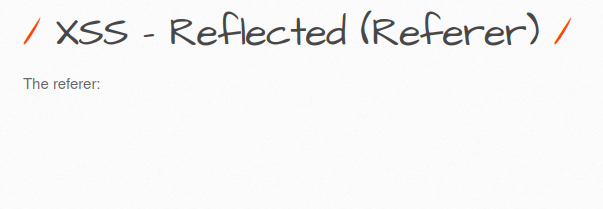 bWAPP - Cross Site Scripting Reflected (Referrer) The referer