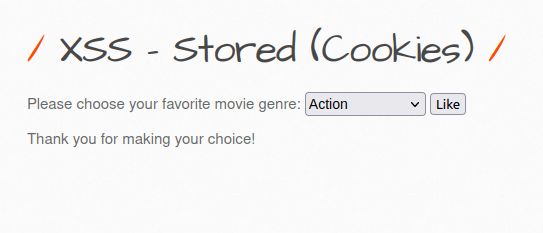 bWAPP – Cross Site Scripting Stored (Cookies) XSS - Stored (Cookies)
