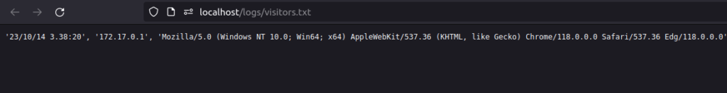 bWAPP - Cross Site Scripting Stored (User-Agent) visitors.txt