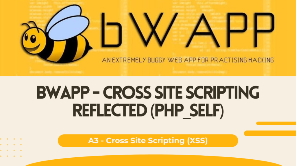 bWAPP - Cross Site Scripting Reflected (PHP_Self)