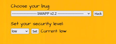 bWAPP - OS Command Injection Security level Low