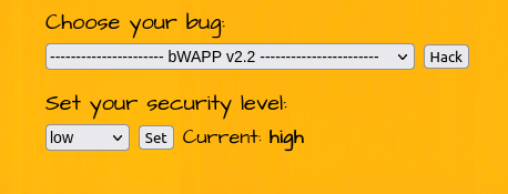 bWAPP - OS Command Injection Security level high