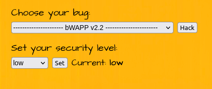 bWAPP - PHP Code Injection Security level Low