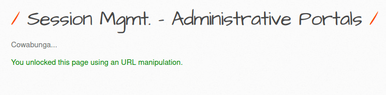 bWAPP - Session Management (Administrator Portals) Page unlocked