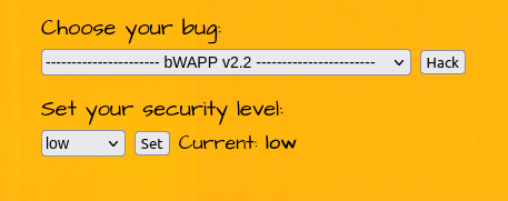 bWAPP - Session Management (Cookies-HTTP Only) Security level Low