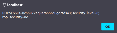 bWAPP - Session Management (Cookies-HTTP Only) pop up alert