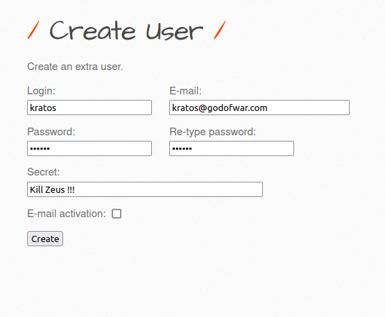 bWAPP - Session Management (Cookies-HTTP Only) Create User