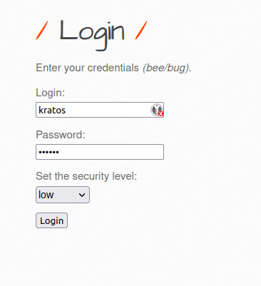 bWAPP - Session Management (Cookies-HTTP Only) Login panel