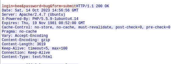 bWAPP - Man-in-the-Middle Attack (HTTP) Password captured