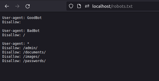 bWAPP - Robots File robots.txt