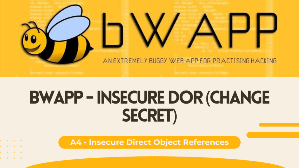 Insecure DOR (Change Secret)