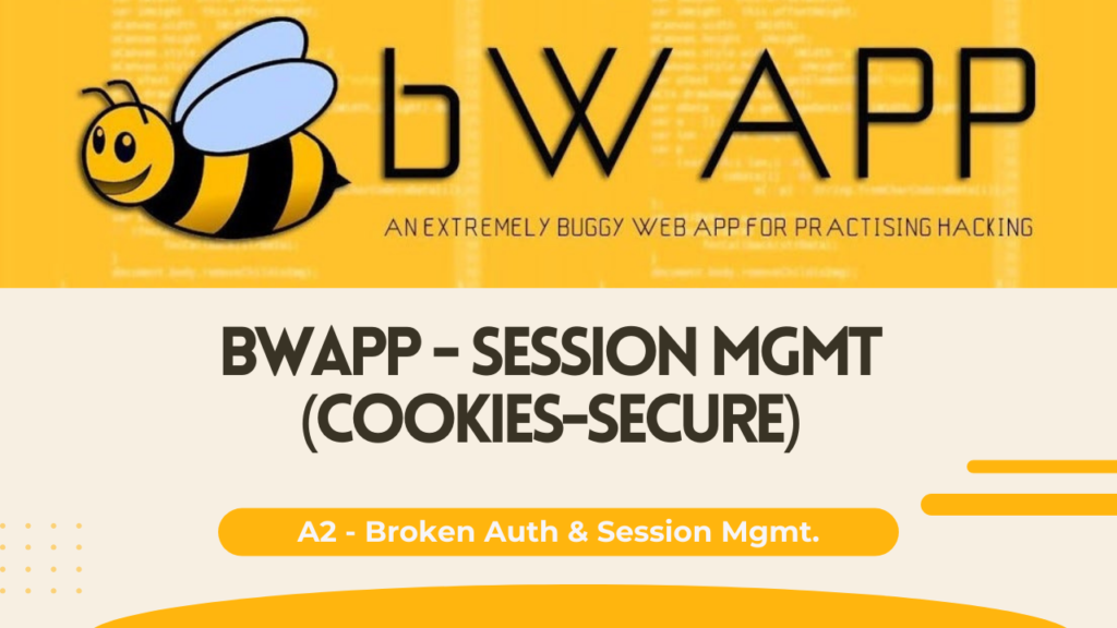 bWAPP - Session Management (Cookies-Secure)