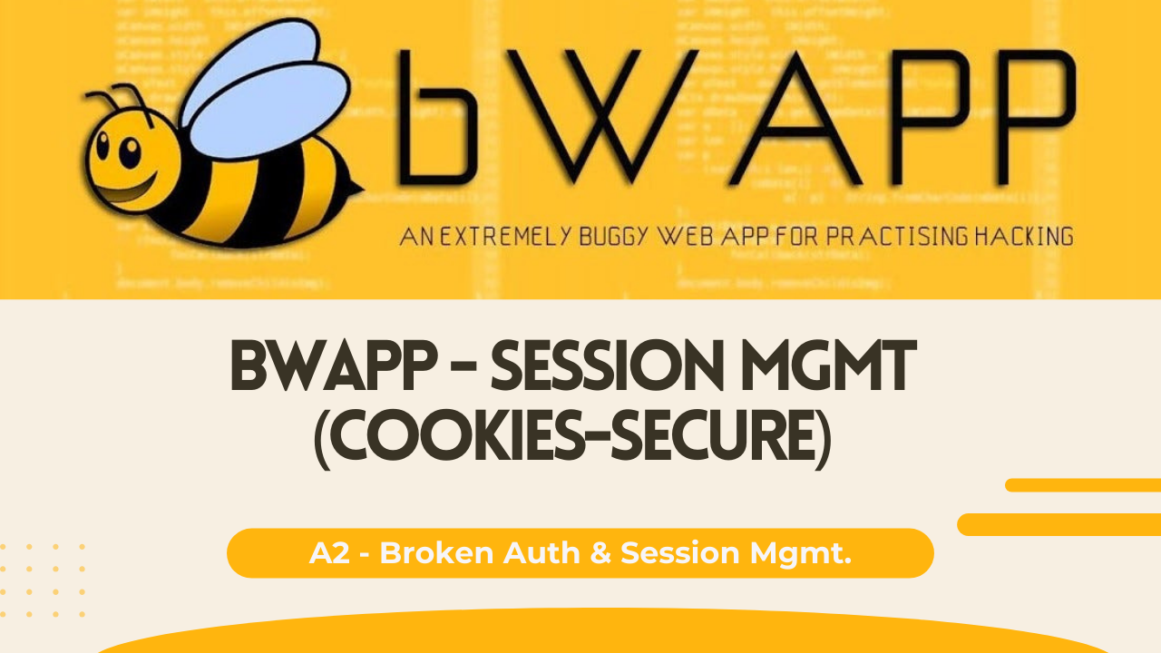 Bwapp Session Management Cookies Secure