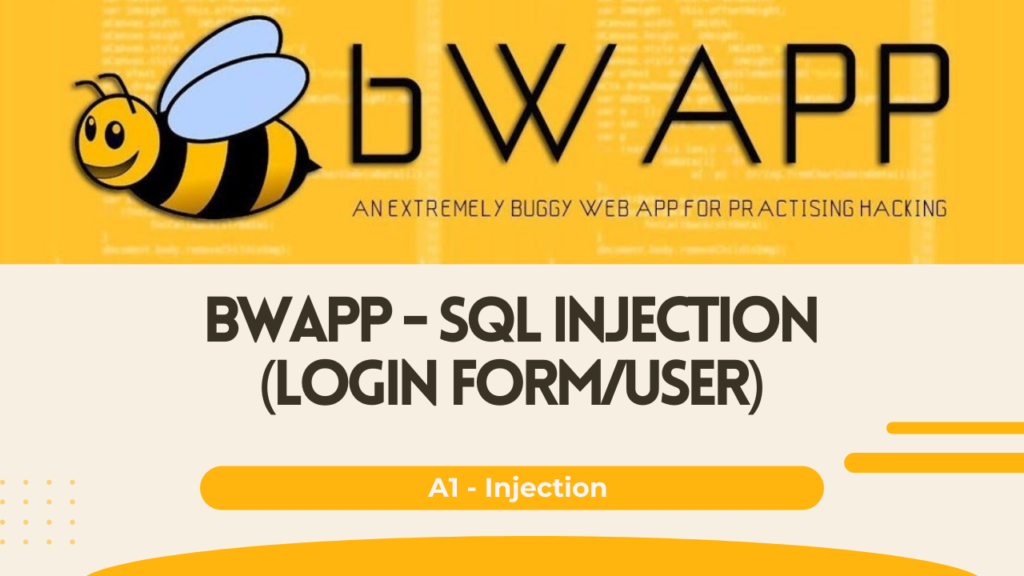 bWAPP - SQL Injection (Login Form/User)
