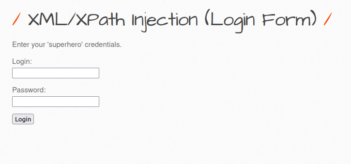 bWAPP - XML/Xpath Injection (Login Form) XML/XPath Injection