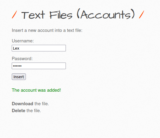 bWAPP - Text Files (Accounts) Text Files