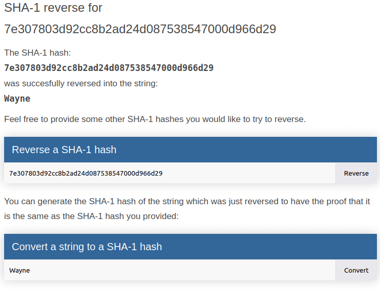 bWAPP - Text Files (Accounts) SHA-1 Reverse