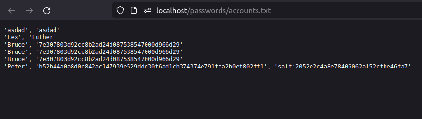 bWAPP - Text Files (Accounts) accounts.txt