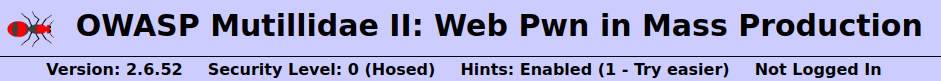 Mutillidae - Application Log Injection (Add to the blog) Security level 0
