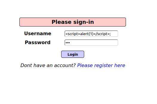 Mutillidae - Application Log Injection (Login) Payload