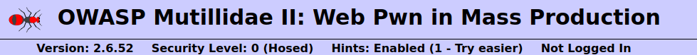 Mutillidae - Application Log Injection (Register User) Security level 0