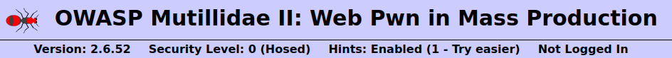 Mutillidae - CBC bit Flipping Security level 0