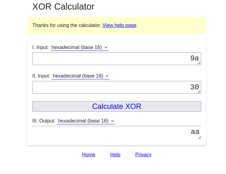 Mutillidae - CBC bit Flipping XOR calculator