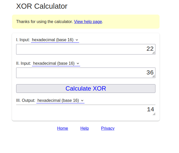 Mutillidae - CBC bit Flipping XOR Calculator