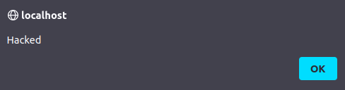 Mutillidae - HTML Injection (Back Button) Hacked pop up alert