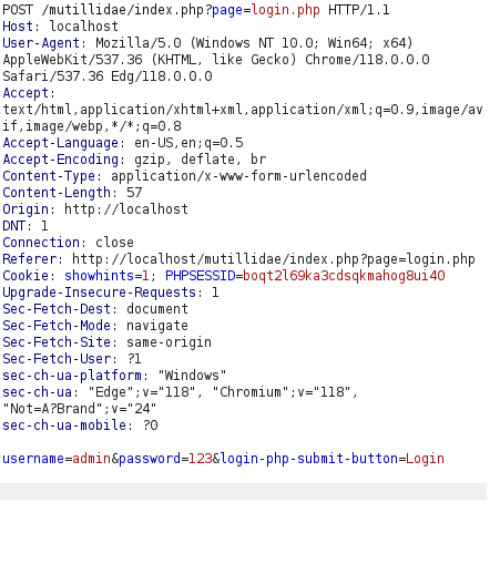 Mutillidae - Username Enumeration (Login) Burpsuite intercept