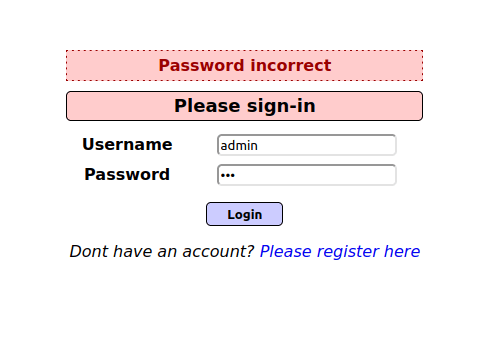 Mutillidae - Username Enumeration (Login) Password incorrect